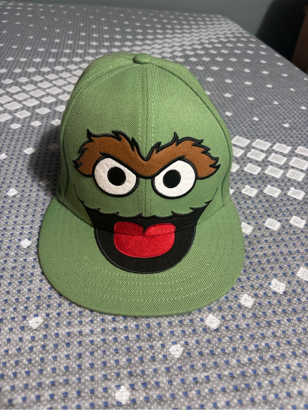 Sesame Street Green Hat with Orange Character Faces
